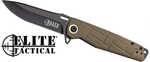 MASTER CUTLERY Elite Tactical Readiness 3.5" Drop Point FLDR FDE/Black