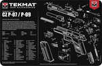 TEKMAT Armorers Bench Mat 11"X17" CZ P-07/09 Pistol