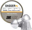 Sig Pellets .22 Dagger DOMED 16.60Gr Lead Alloy 250 CT.