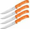 Outdoor Edge 5" Steak Knives 4-pack Orange Handle Clam Pack