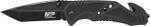 Smith & Wesson S&W Knife Clip Folder 3.8" Blade Black W/ Strap Cutter