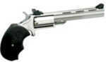 North American Arms Mini Master 22 Long Rifle/22 Magnum 4" Barrel 5 Round Stainless Steel Rubber Grip Revolver NAA-MMC