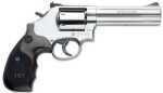 Smith & Wesson Talo 686 Revolver 357 Magnum 5" Barrel 7 Shot Stainless Steel Unfluted Black Laminated Grip