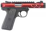 Ruger Semi Auto Pistol Mark IV 22/45 Lite .22 LR 4.4" Barrel 10 Round Magazine Red Anodized