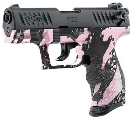 Walther TALO P22 22 Long Rifle 3.42" Barrel 10 Round Pink Camo Semi Automatic Pistol 5120322