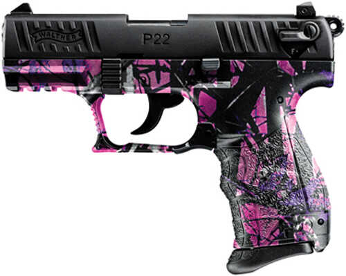 Walther Arms P22 22 Long Rifle 3.42" Barrel 10 Round Polymer Frame Pink Muddy Girl Semi Automatic Pistol 5120330