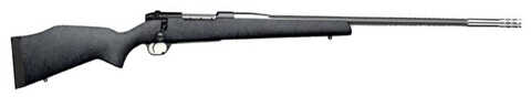 Weatherby Mark V AccuMark 340 Magnum Range Certified 26" Fluted Barrel Round Grey Stock Bolt Action Rifle ARM340WR6O